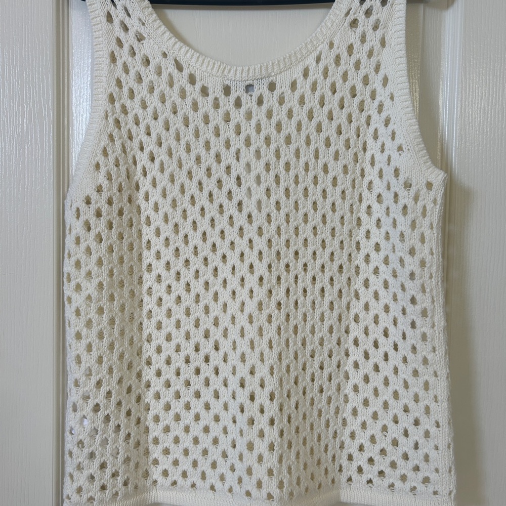 Madewell Cream Open-Knit Women’s Tank Top